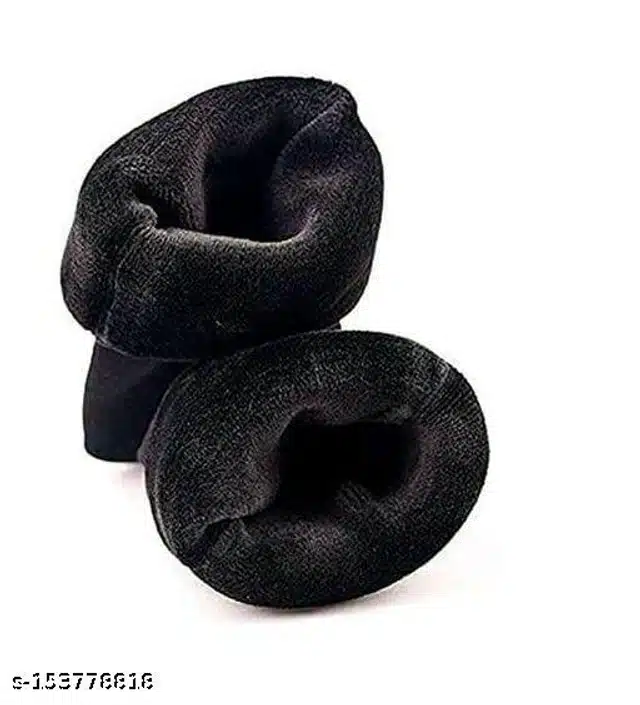 Spandex Winter Socks for Women (Black, Set of 3)