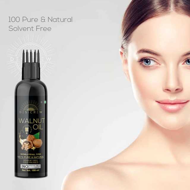 Desi Crew Cold Pressed Walnut Oil For Hair And Skin (Pack Of 1, 100 ml) (KGE-97)