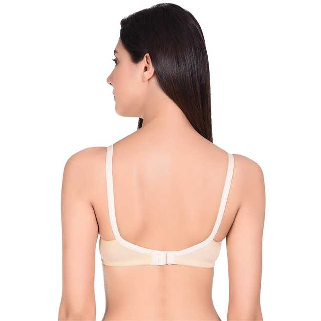 Hiya Women's Cotton Non-Padded Non-Wired Maternity Bra (Pack of 2) (Skin & Blue, 44) (TE-108)
