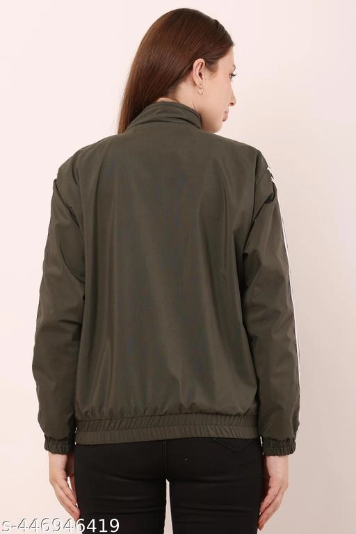 Nylon Jacket for Women (Olive, XXL)