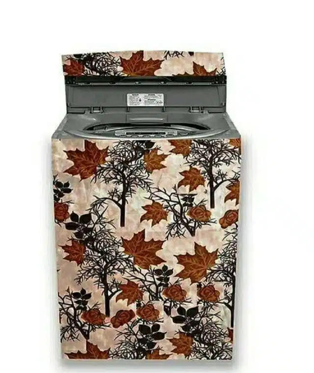 Knit Printed Top Load Washing Machine Cover (Multicolor)