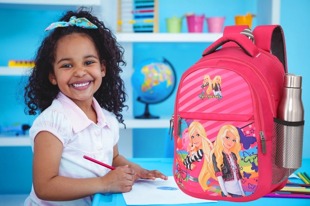 Polyester Backpack for Kids (Pink, 25 L)