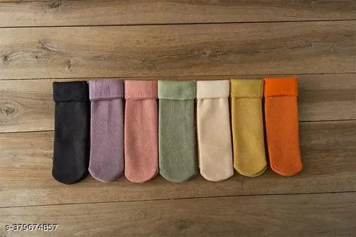 6 Pairs Thicken Winter Socks Women