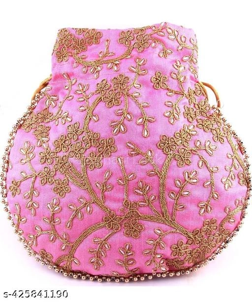 Fabric Potli for Women (Pink)