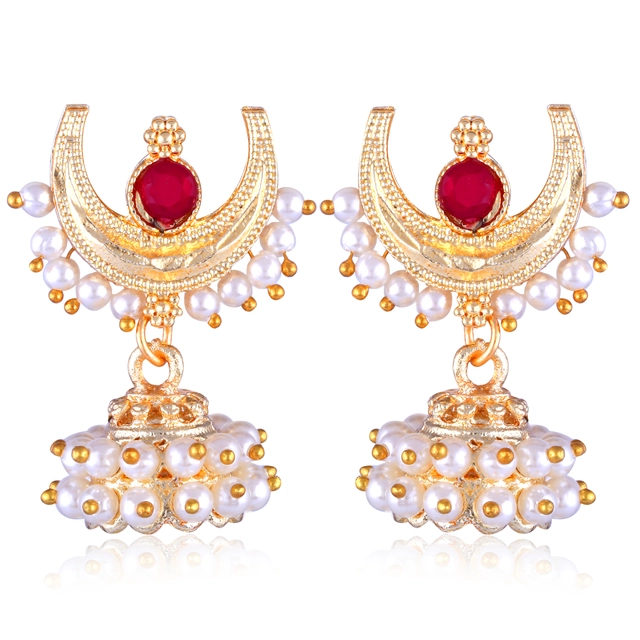 Alloy Gold Plated Earrings for Women (Gold, Set of 1)