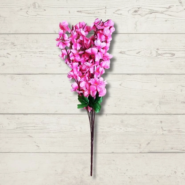 Akaar Pink Cherry Blossom Artificial Flower Bunch - (56 cm) (Pack Of 1)