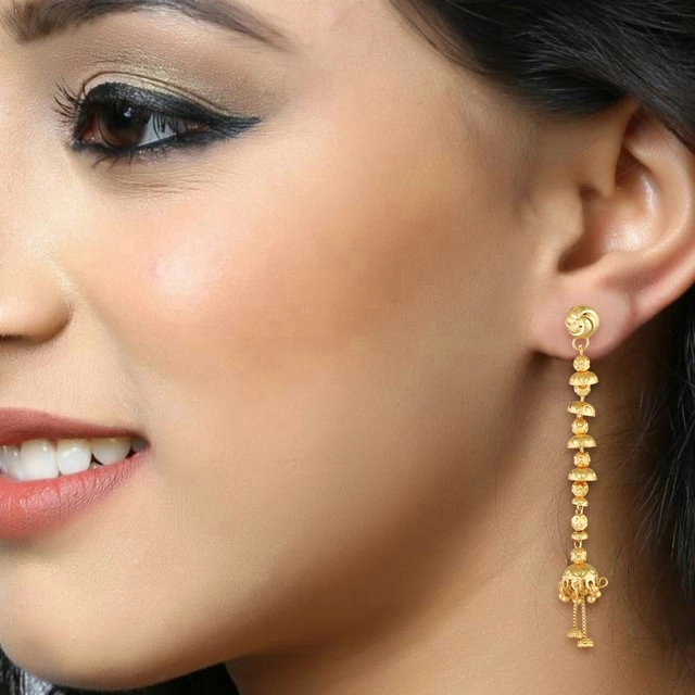 Alloy Earrings for Women & Girls (Gold, Set of 1)