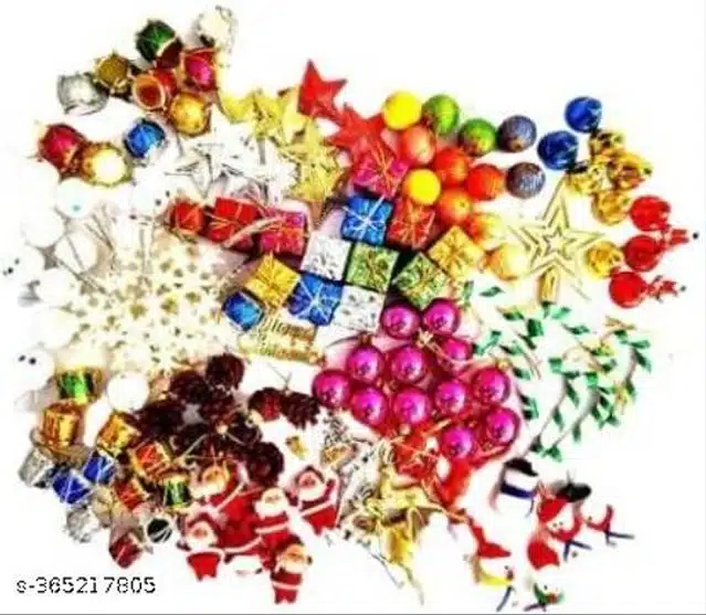 Christmas Tree Hanging Ornaments (Multicolor, Set or 100)