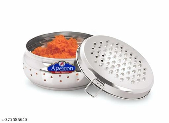 Stainless Steel Spill Free Cheese Grater (Silver)