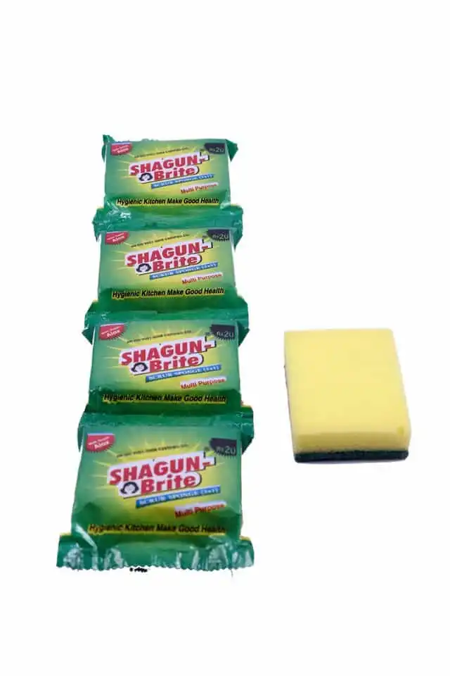 Shagun 2 In 1 Sponge Scrub (7.5x10x3cm, Pack of 3)