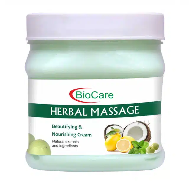 Biocare Apricot Scrub (500 ml) with Herbal Massage Cream (500 ml) (Combo of 2) (A-526)