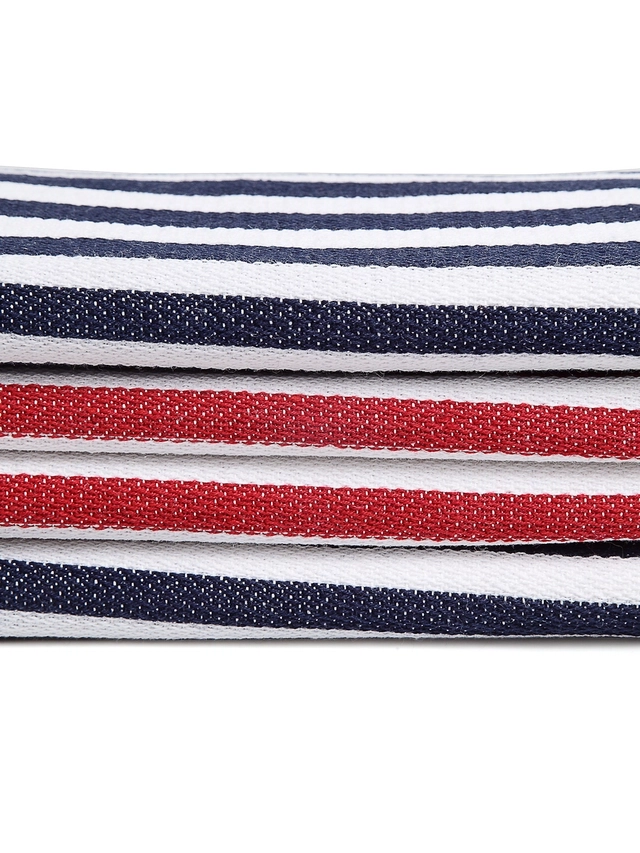 Cotton Striped Face & Hand Towels (Multicolor, Pack of 4 ) (34x14 inches)