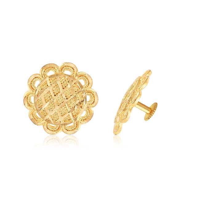 Traditional Wear Alloy Stud Earring (Gold, ) (V-187)