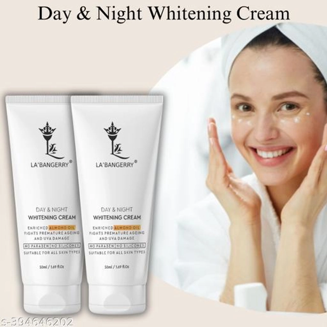 LA’BANGERRY Day & Night Whitening Cream (50 ml, Pack of 2)