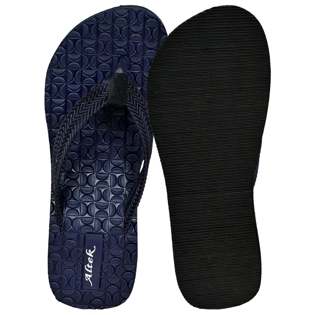 Flip-Flops for Women (Navy Blue, 4)