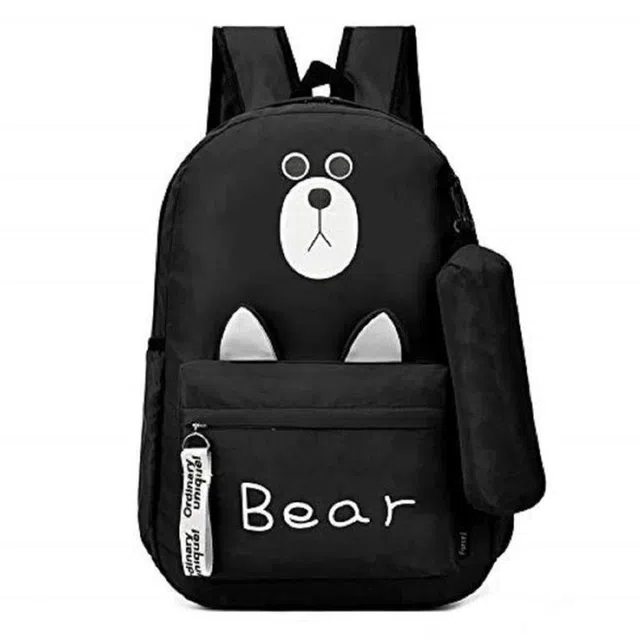 Small Pu Leather Backpack For Girls & Womens (15L) (Black) (A-5)