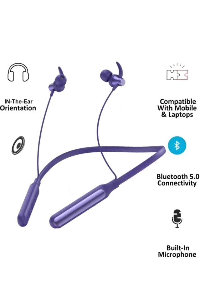 Wireless Bluetooth Neckband (Multicolor)