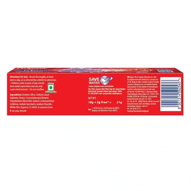 Colgate Maxfresh Red Gel Toothpaste 17 g  (Pack Of 4)