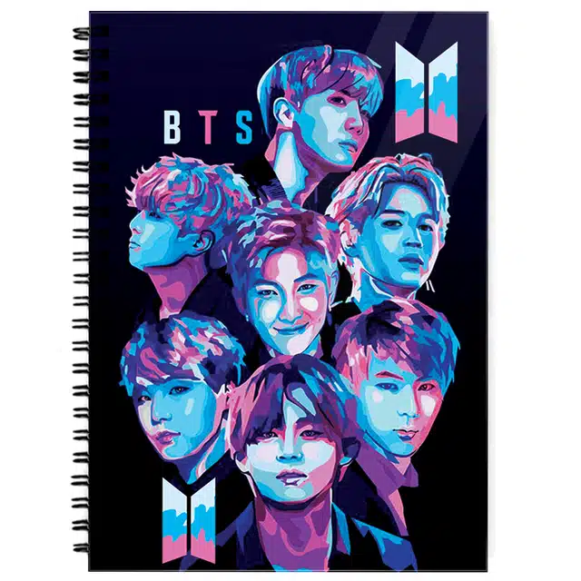 Super Cute BTS Member Sketch Book, Unrulled Diary