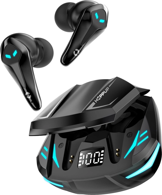 HOPPUP Predator Xo3 Gaming Earbuds with 35MS Low Latency, 13MM DRIVERS & 50H PlayTime Bluetooth (Black)