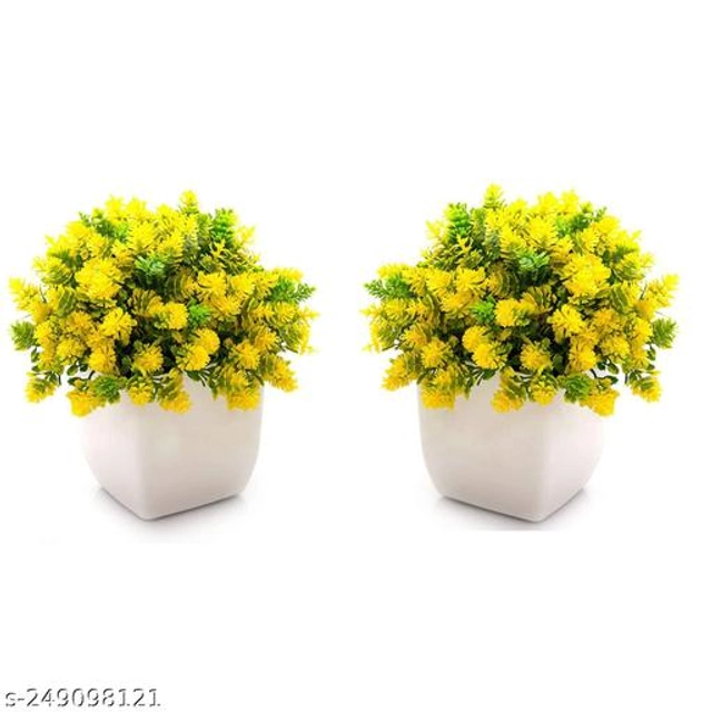 Plastic Artificial Flower (Multicolor, Pack of 2)