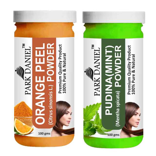 Park Daniel 100% Pure & Natural Orange Peel Powder & Pudina Powder (Pack Of 2, 100 g) (SE-416)