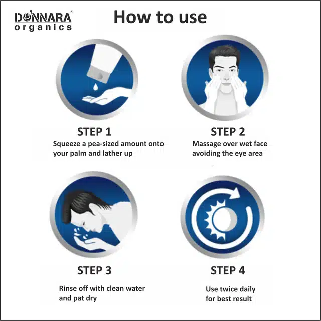 Donnara Organics Skin Whitening Face Wash for Men (100 ml)