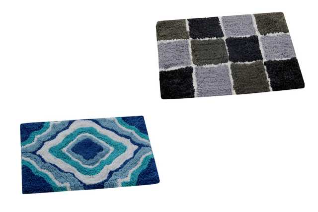 Soft Cotton Anti Skid Bathmat for Home & Entrances (Multicolor) (A-70)