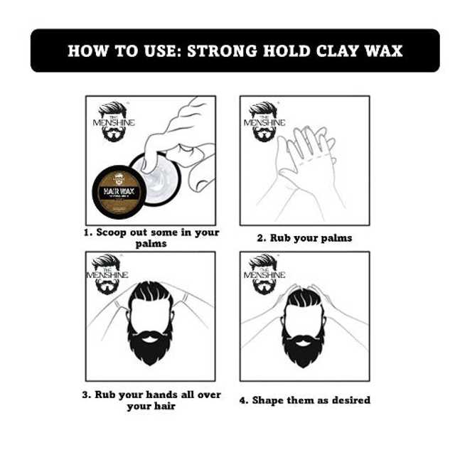 The Menshine Strong Hold Clay Hair Wax for Men (Pack of 1, 50 g) (DH-5)