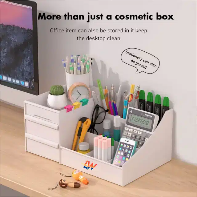 ABS Plastic Makeup Organizer with Drawers (Multicolor)