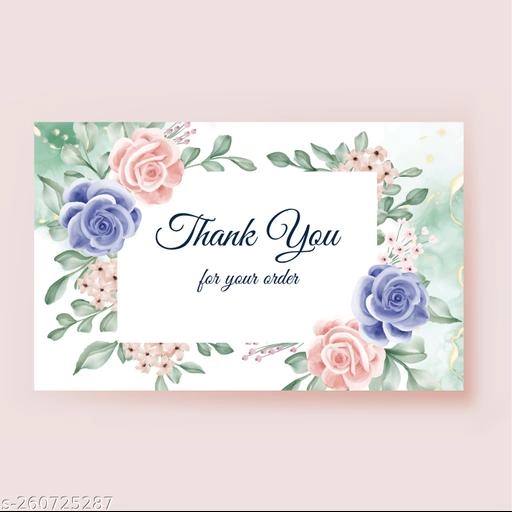 Thank You for Your Order Stickers (Multicolor, 3.5x2.1 inches) (Pack of 100)