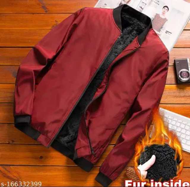 Trendy Nylon Full sleeves Jacket For Men (Maroon, M) (A-58)