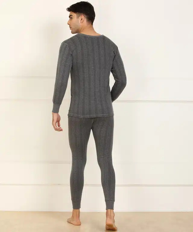 Polycotton Thermal Set for Men (Grey, S)