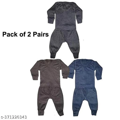 Woolen Thermal Set for Kids (Multicolor, 0-3 Months) (Set of 2)