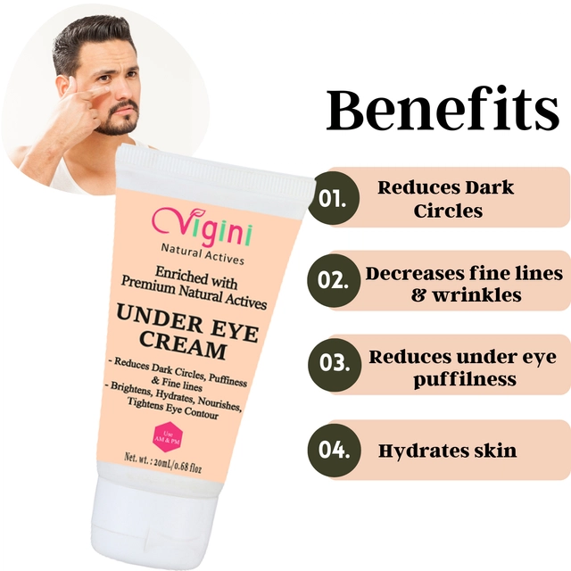 Vigini Natural Under Eye Cream (20 ml) with Body Polishing Cream (100 ml) (Set of 2)