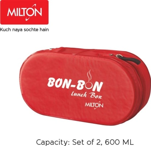 MILTON Bon- Bon 2 Lunch Box (2 Containers , 280 ml Each, pack of 1, Assorted)