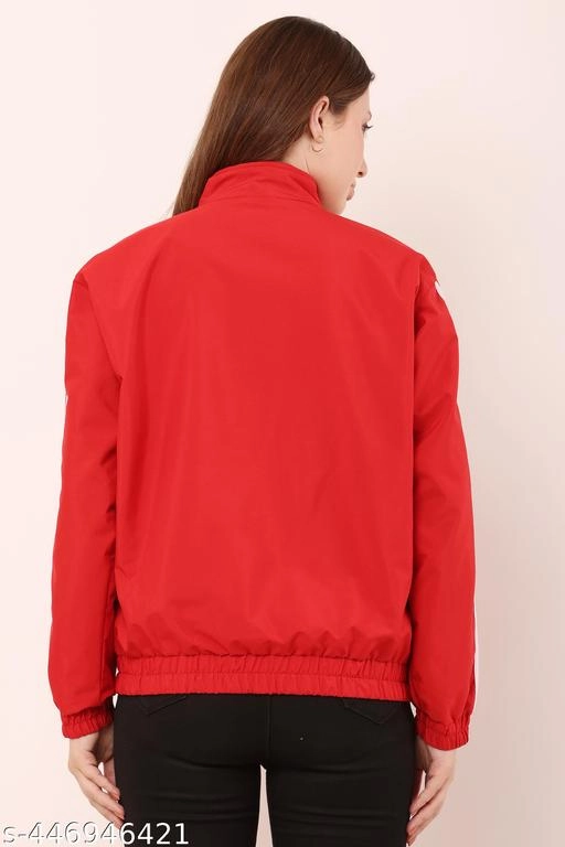 Nylon Jacket for Women (Red, M)