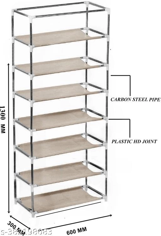 Metal 7 Layer Collapsible Multipurpose Rack (Maroon)