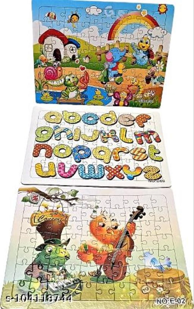 Plastic Jigsaw Puzzle for Kids (Multicolor, Set of 1)