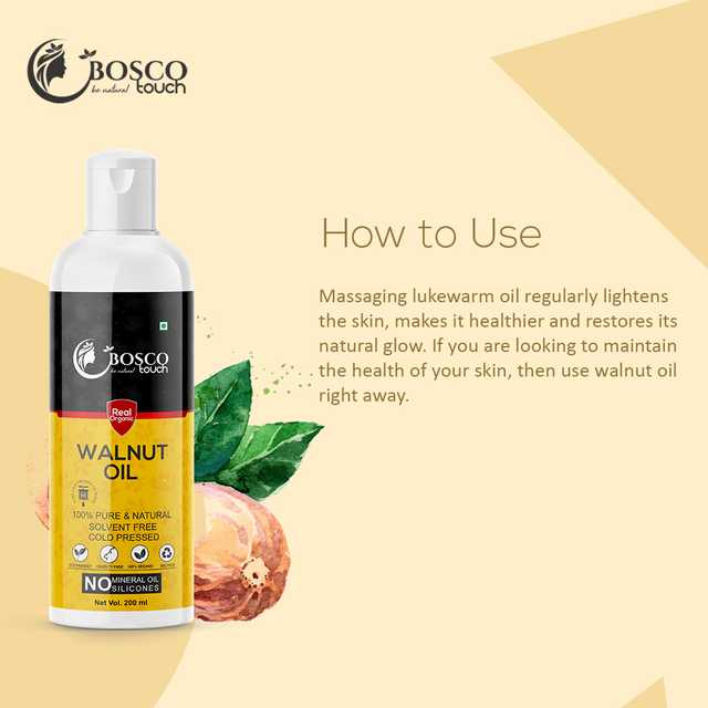 Bosco Touch Cold Pressed Walnut Oil For Hair Growth & Skin Care (200 ml) (For Men & Women) (Pack of 3) (B-194)