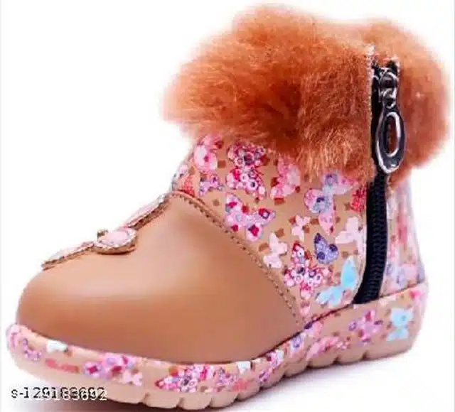 Boots for Girls (Brown, 12-15 Months)