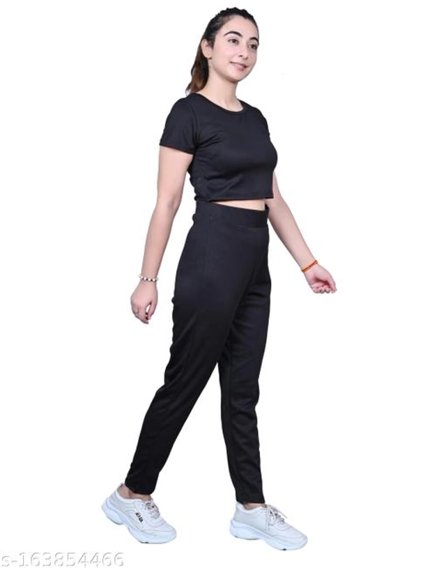 Polycotton Tracksuit for Women (Black, S)