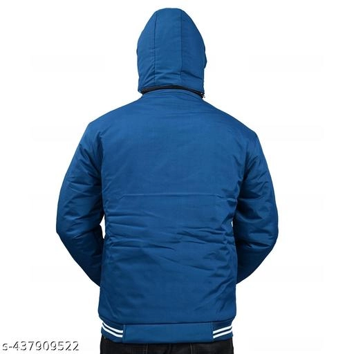 Polyester Jacket for Men (Blue, M)