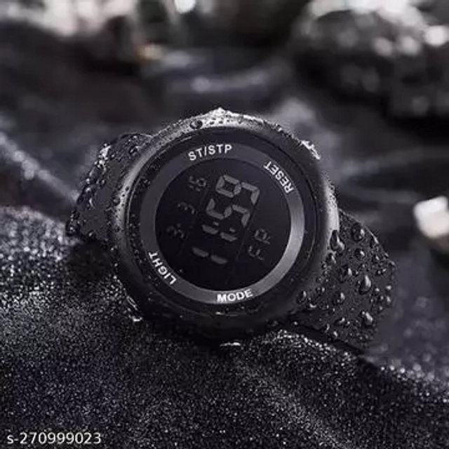 Black digital watches for men online