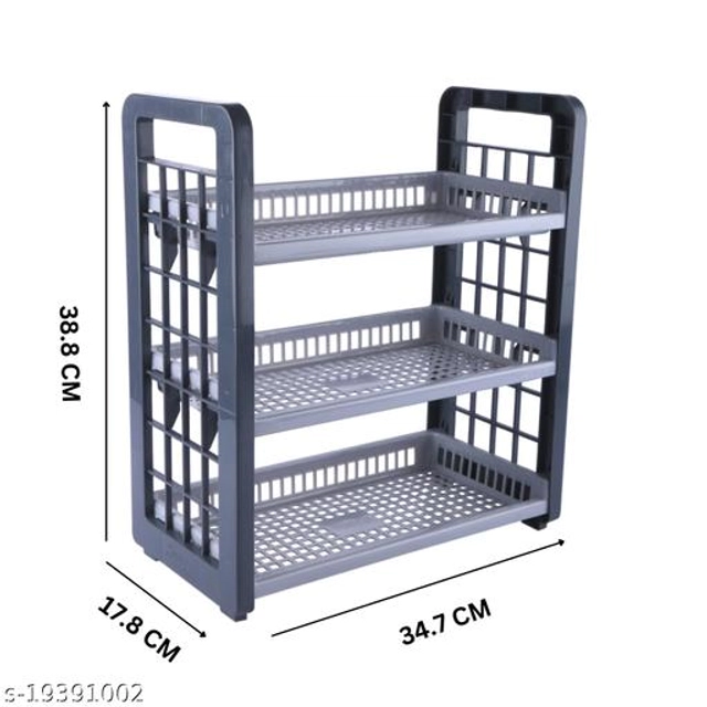 Plastic Multipurpose Storage Rack (Multicolor)