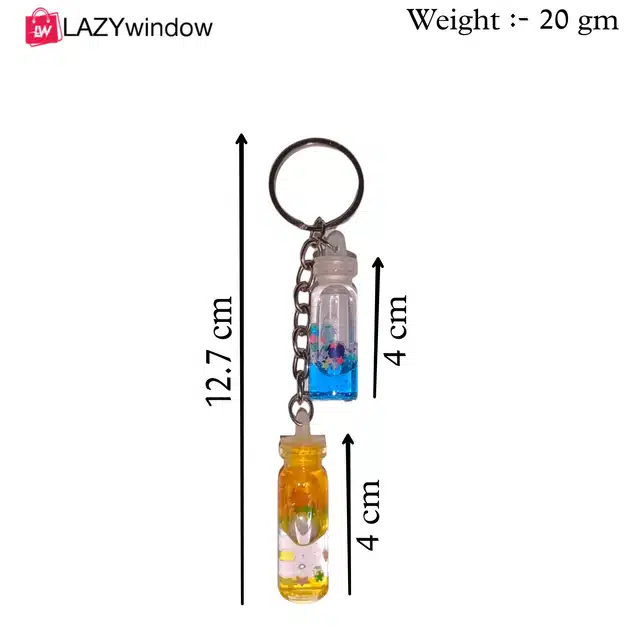 Shining Star Drift Bottle Keychain (Pack of 12, Multicolor)