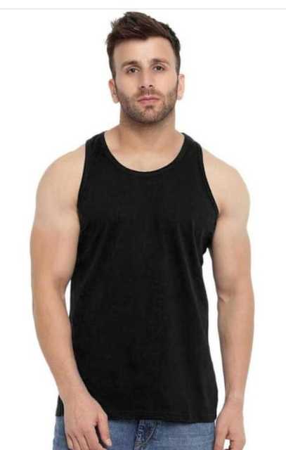 Shivanshi Unique Traders Stylus Cotton Vest For Men (Black, M) (S12)