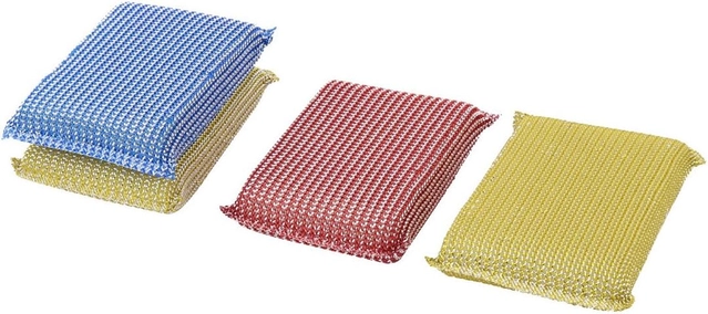 Scratch Proof Kitchen Utensil Scrubber Pads (Multicolor, Pack of 4)