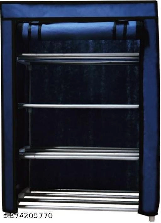 Metal 4 Layer Collapsible Multipurpose Rack (Blue)