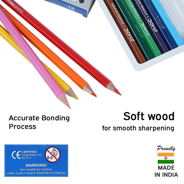 DOMS Color Pencils (Full size, 12 Shades, Pack of 1)